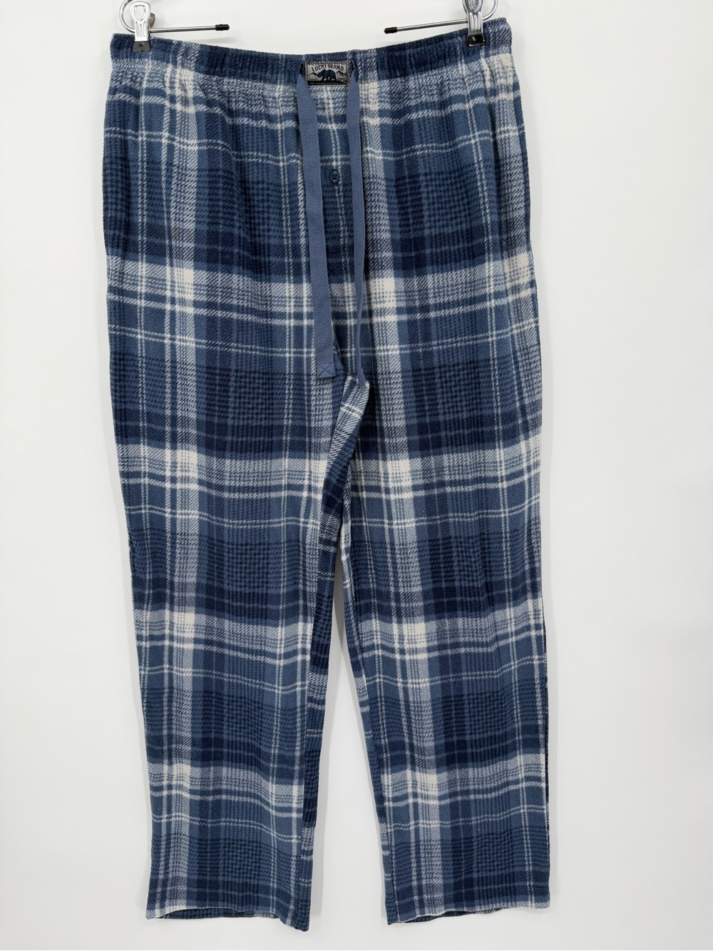 The Lucky Brand Blue Plaid Fleece Sleep Pants Men’s XL